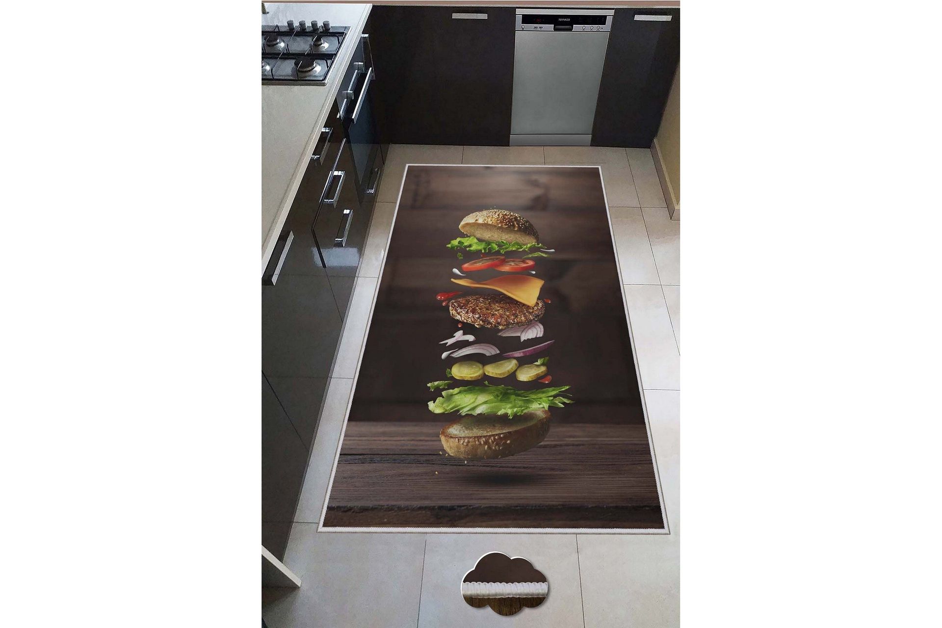 Nobuyoshi Gångmatta 80x150 cm Rektangulär - Flerfärgad