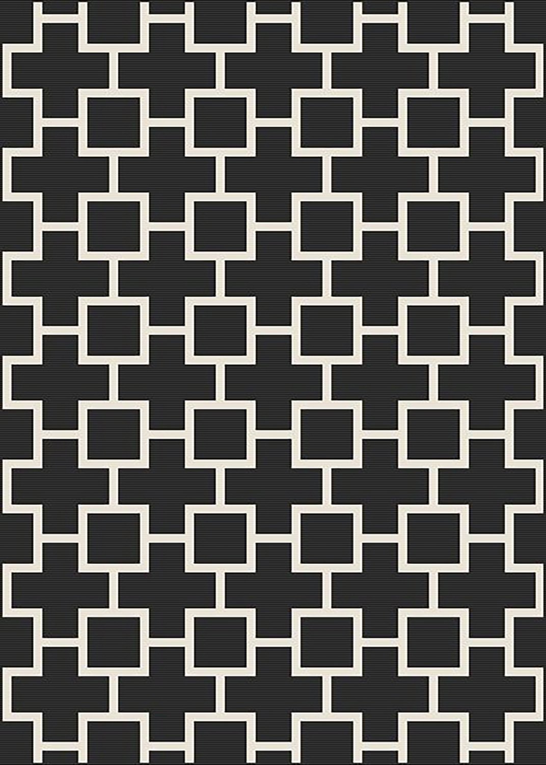 Inomhus- utomhusmatta - Brussels Silver (svart) (Storlek: 160 x 230 cm)