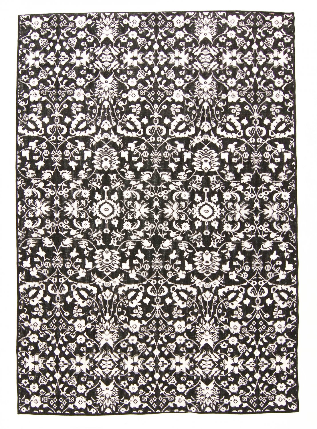 Inomhus- utomhusmatta - Brussels Ocean (svart) (Storlek: 160 x 230 cm)