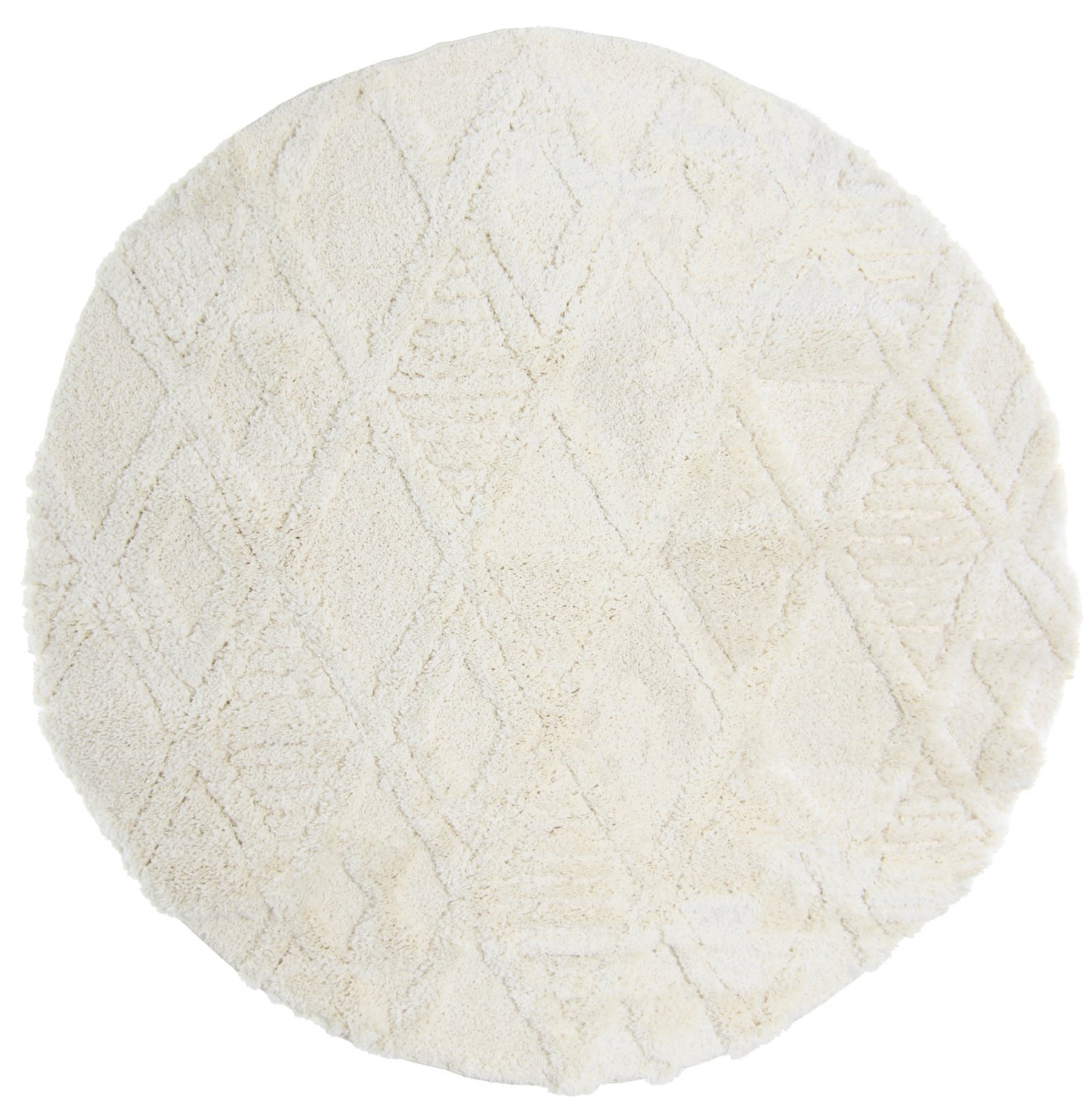 Runda mattor - Rostock (offwhite) (Storlek: Ø 120 cm)