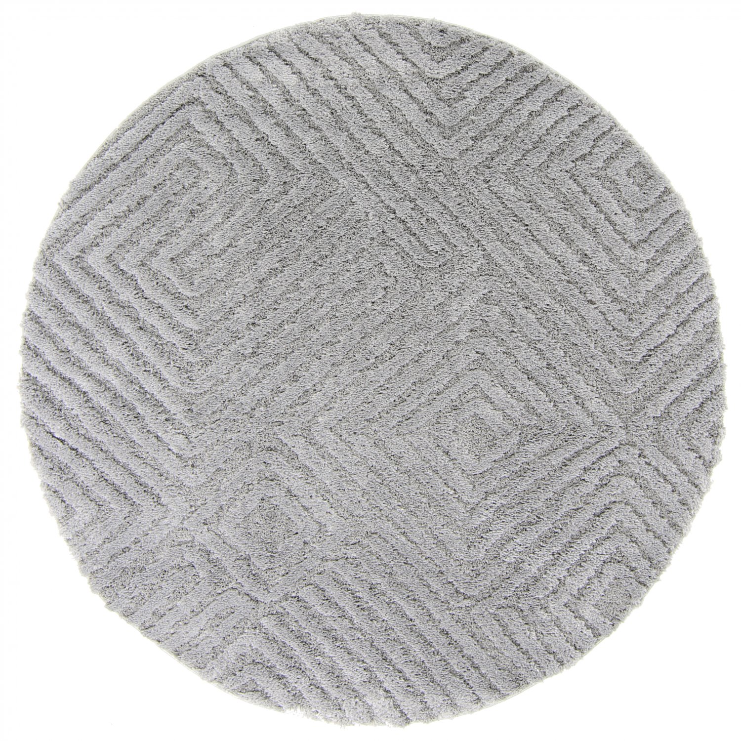 Runda mattor - Monti (grå) (Storlek: Ø 160 cm)