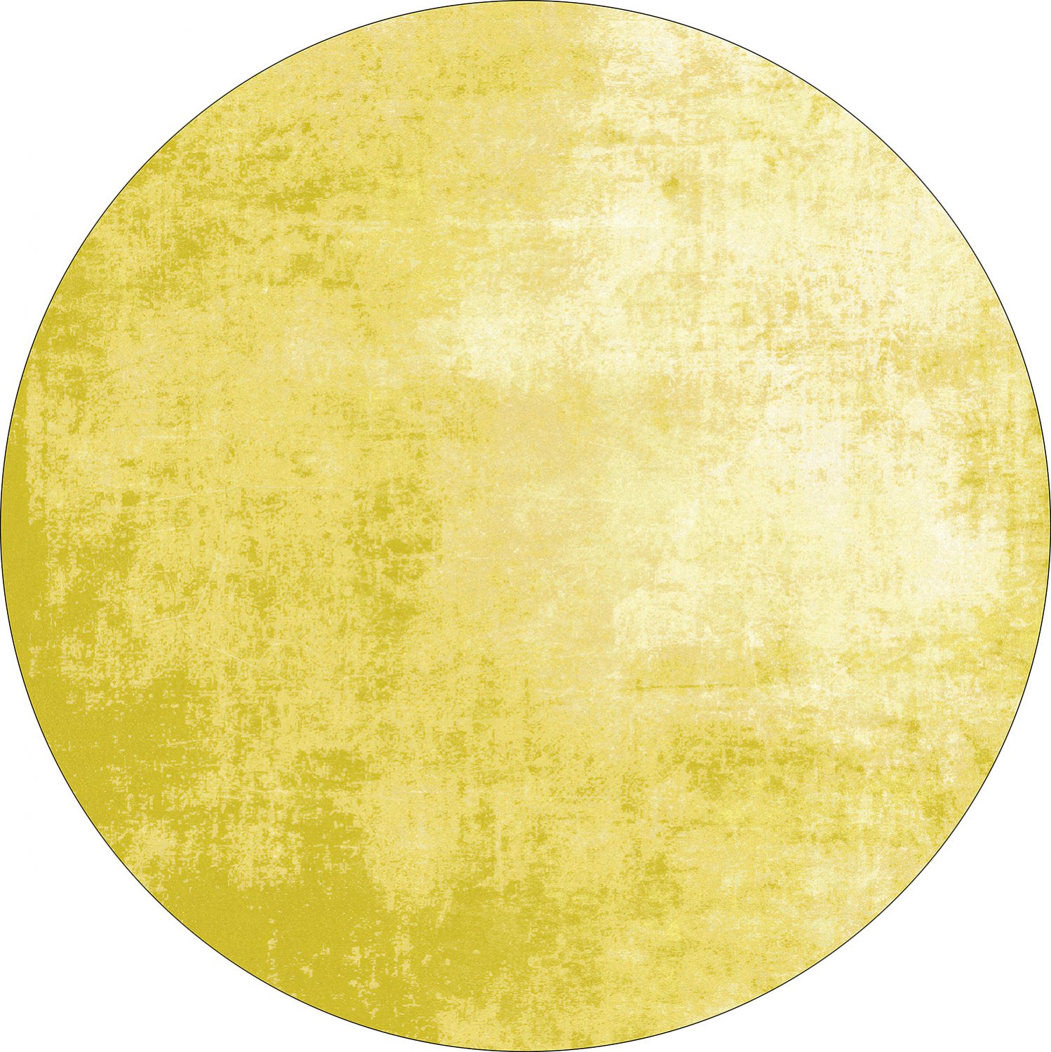 Rund matta - Lynton (gul) (Storlek: Ø 120 cm)