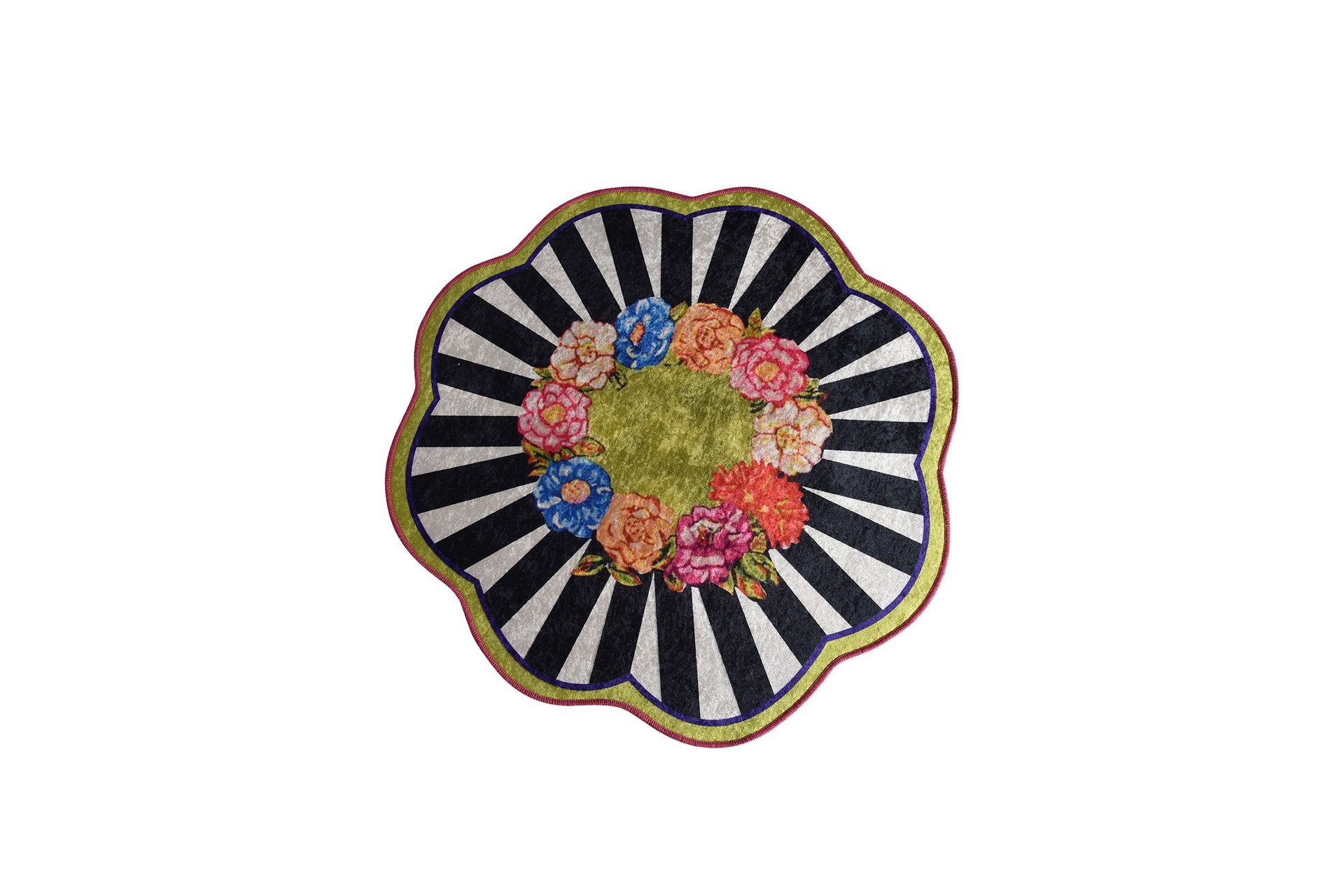 Mailegua Matta Rund 100 cm - Flerfärgad/Sammet